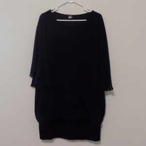 XL MSK Cocktail Sheer Little Black Dress